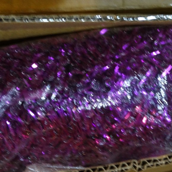 National Tree Co 4' Fuchsia Tinsel Pre LitTree New - Picture 3 of 4